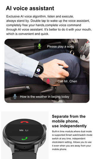 New 390*390 HD Screen NFC Smart Watch Men Bluetooth Call Sport GPS Track Watch Custom Dial Heart Rate ECG PPG Smartwatch For Men ALODIA STORE