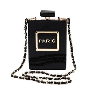 Transparent Bag Women Acrylic Casual Black Bottle Handbags for Female Wallet Paris Party Toiletry Wedding Clutch Evening Flaps ALODIA STORE