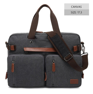 Men Canvas Work Bag Briefcase Travel Messenger Shoulder Bag Multifunction Tote Handbag Big Casual Business Laptop Pocket XA284ZC ALODIA STORE
