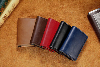 Men Smart Wallet Rfid Safe Anti-theft Holder Women Small Purse Bank ID Cardholder Metal ALODIA STORE