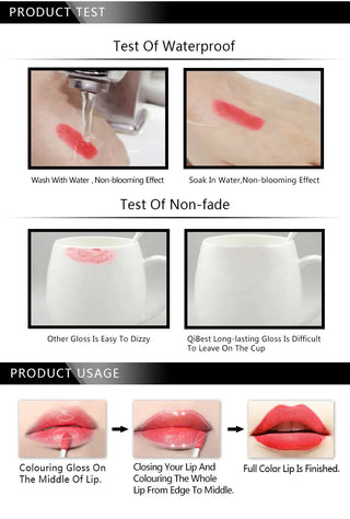QIBEST Matte Lip Gloss Lip Makeup 34 Colors Velet Nude Waterproof Lipgloss Matte Lipstick Liquid Lipstick Long lasting Lip Tint ALODIA STORE