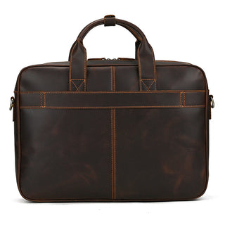 MAHEU Retro Laptop Briefcase Bag Genuine Leather Handbags Casual 15.6 Pad Bag Daily Working Tote Bags Men Male bag for documents ALODIA STORE