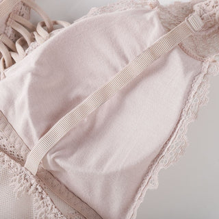 Fashion Female Bra Aet Sexy Lace Tube Top Women Gather Bra Panties Underwear Set ALODIA STORE