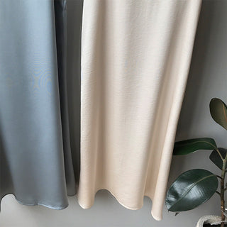 Spring summer Woman Tank Dress Casual Satin Sexy Camisole Elastic Female Home Beach Dresses v-neck camis sexy dress ALODIA STORE