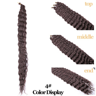 Full Star Crochet Hair Pink Ombre Blonde Ocean Wave 32 Inch Synthetic Hair 100g Soft Braiding Hair Extensions Deep Wave Twist ALODIA STORE