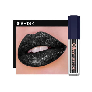 QIBEST 12 Colors Shimmer Liquid Lipstick Diamond Lip gloss Cosmetic Lip Tint Glitter Waterproof Moisturizer Makeup Lip Gloss ALODIA STORE