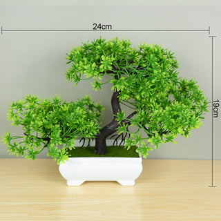 Artificial Plants Potted Green Bonsai Small Tree Grass Plants Pot Ornament Fake Flowers for Home Garden Decoration Wedding Party ALODIA STORE