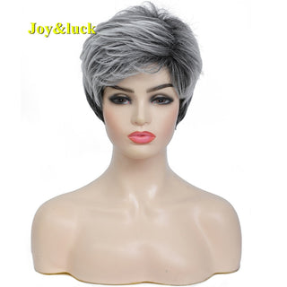 Short Ombre Blonde Wig Synthetic Bob Straight Hair With Bangs Women Natural Daily Wear Wig ALODIA STORE
