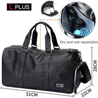 Travel Bag Carry on Luggage Duffel Bags Large PU Leather Tote Belt Weekend Crossbody Bag Overnight Solid sac de voyage XA88WC ALODIA STORE