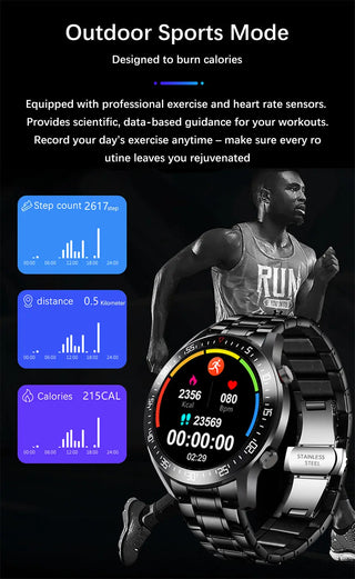 LIGE New Steel Band Digital Watch Men Sport Watches Electronic LED Male Wrist Watch For Men Clock Waterproof Bluetooth Hour+box ALODIA STORE