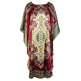 Sexy Female Silk Rayon Robe Bath Gown Nightgown Summer Casual Home Dress Printed Loose Sleepwear Plus Size Nightwear Bathrobe ALODIA STORE