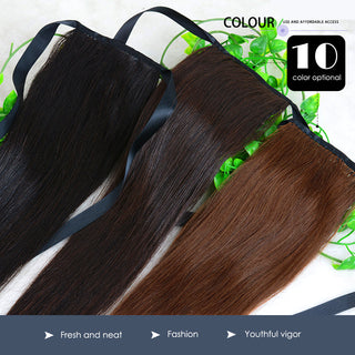 Synthetic Ponytails 20Inch Long Straight  Pony Tail Hair Extensions Drawstring Ponytail Clip In Fake Hair Tail Ombre ALODIA STORE
