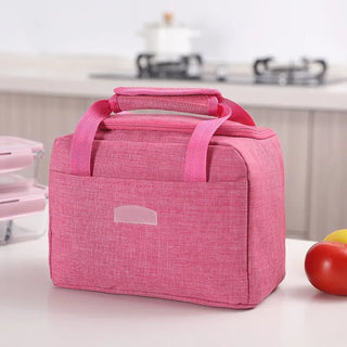 PURDORED 1 Pc Portable Large Lunch Bag Waterproof Food Picnic Lunch Box Bag Insulated Women Cooler Bags Fresh Bento Food Pouch ALODIA STORE