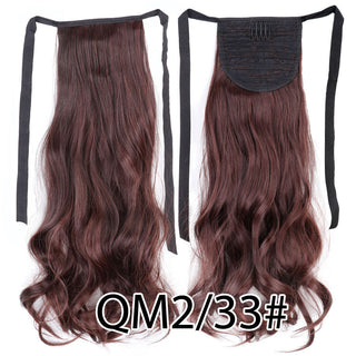 Synthetic Ponytails 20Inch Long Straight  Pony Tail Hair Extensions Drawstring Ponytail Clip In Fake Hair Tail Ombre ALODIA STORE