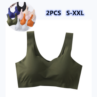 Ice Silk Bra Seamless Vest Bras Women Push Up Underwear Lingerie Sleep Top Padded Bralette Soutien Gorge нижнее белье женское ALODIA STORE