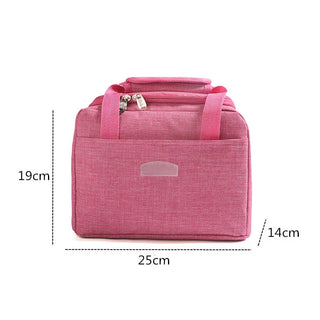 PURDORED 1 Pc Portable Large Lunch Bag Waterproof Food Picnic Lunch Box Bag Insulated Women Cooler Bags Fresh Bento Food Pouch ALODIA STORE