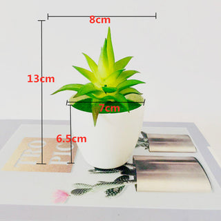 Mini Artificial Aloe Plants Bonsai Small Simulated Tree Pot Plants Fake Flowers Office Table Potted Ornaments Home Garden Decor ALODIA STORE