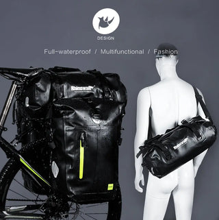 Rhinowalk 20L Waterproof Pannier Bag Multifunctional Bike Bag High Capacity Bicycle Bag Shoulder Bag Bike Accessory ALODIA STORE