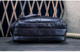 Large Men Leather Handbgs Male Genuine Leather Business Travel Brifcases Bag Men's 15.6 Inch Laptop Shoulder Bag Business A4 Bag ALODIA STORE