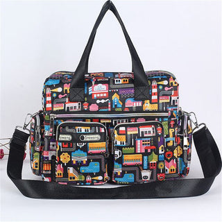 Ladies LargeCapacity Waterproof Tote Bag Flower ALODIA STORE