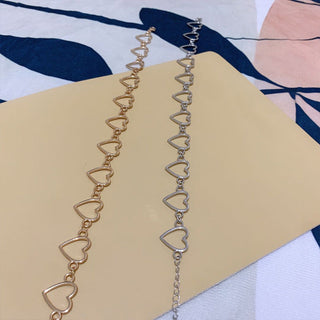 New Hollow Korean Sweet Love Heart Choker Necklace Statement Girlfriend Gift Cute Bicolor Necklace Jewelry Collier Femme 2022 ALODIA STORE
