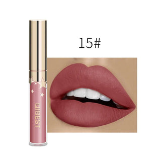 QIBEST Liquid Lipstick Waterproof Lipgloss 24 Color Lipgloss Lipstick Lips Makeup Cosmetic Long Lasting Lip Tint Lip Gloss Matte ALODIA STORE