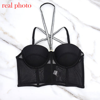 Echonight Sequin Lingerie Set Sexy Push up Women's Underwear Set Lace Bra 3 Piece Set Padded Bra and Thong Lingerie Dropshipping ALODIA STORE