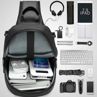 EURCOOL Messenger Bag for Men Black Crossbody Bags men for 7.9" iPad W