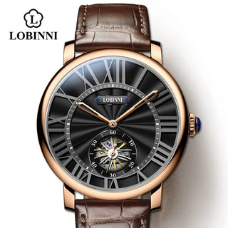 Switzerland Luxury Brand Men Skeleton Watch Leather Seagull Movement Automatic Men Watch Business relogios masculino Waterproof ALODIA STORE