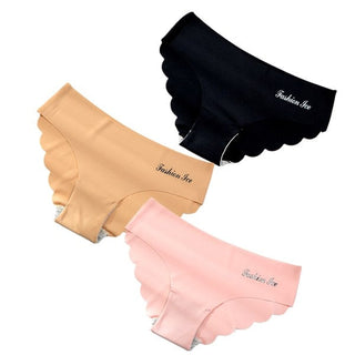 Panties For Women Seamless Panty Set Solid Invisible Underwear Sexy Low Waist Briefs Women's Underpants Lingerie Dropship 3 Pcs ALODIA STORE