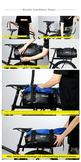 Rhinowalk 20L Waterproof Pannier Bag Multifunctional Bike Bag High Capacity Bicycle Bag Shoulder Bag Bike Accessory ALODIA STORE