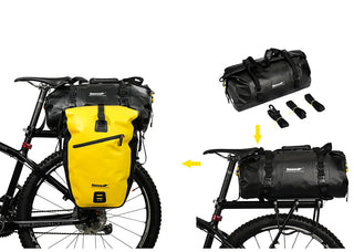 Rhinowalk 20L Waterproof Pannier Bag Multifunctional Bike Bag High Capacity Bicycle Bag Shoulder Bag Bike Accessory ALODIA STORE