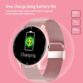 LIGE New Women Smart Watch Men Real-Time Activity Tracker Heart Rate Monitor Sports Ladies Smart Watch Men For Android IOS ALODIA STORE