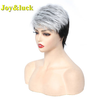 Short Ombre Blonde Wig Synthetic Bob Straight Hair With Bangs Women Natural Daily Wear Wig ALODIA STORE
