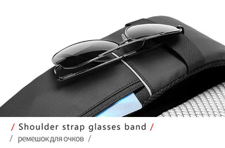EURCOOL Crossbody Bag Men USB Charging Chest Pack Travel Water Repellent Hand Casual Shoulder Bag Male Purses сумки на плечо ALODIA STORE