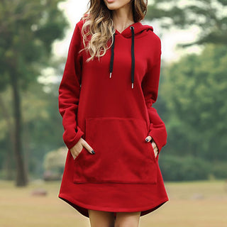 Hoodies Dress Pocket Sweatshirt Korean Pop style ALODIA STORE