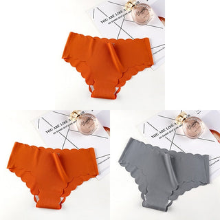 VDOGRIR 3Pcs/Lot Sexy Women's Mid Rise Panties Set Underwear Seamless Solid Color Briefs Comfortable Underpants Lady Lingerie ALODIA STORE