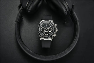 PAGANI DESIGN Top Brand New Rubber Strap Chronograph Watch Men Quartz Wristwatch Luxury Sapphire Glass Sports Watch Men Relogio ALODIA STORE