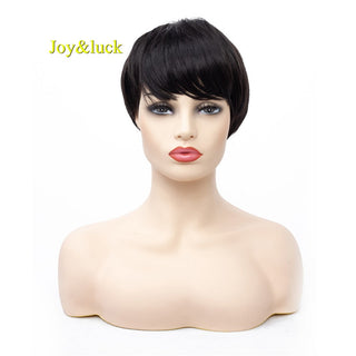 Short Ombre Blonde Wig Synthetic Bob Straight Hair With Bangs Women Natural Daily Wear Wig ALODIA STORE