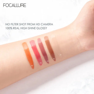 FOCALLURE Lipgloss Last High Shine Glow Plumpling Not-sticky Liquid Moisturizer Lip Balm Waterproof Lip Tint Makeup ALODIA STORE