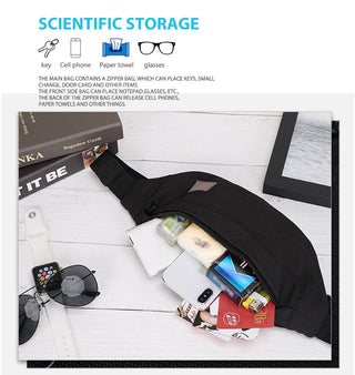 TINYAT New Men Casual Waist Pack Bag Brand Canvas Shoulder Fanny Packs Women Belt Bag Pouch For Money Phone Black Bum Hip Bag ALODIA STORE
