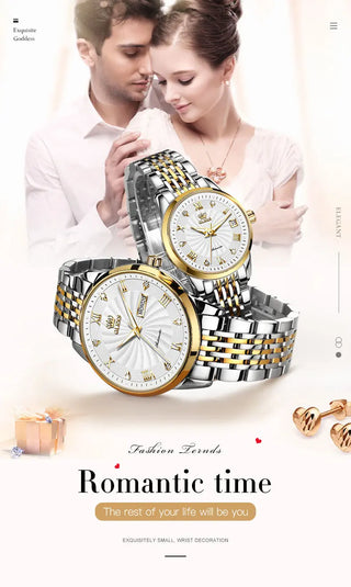 OLEVS Luxury Brand Ladides Automatic Mechanical Wristwatch Waterproof Stainless Steel Simple Watch For Women Gift for girl ALODIA STORE