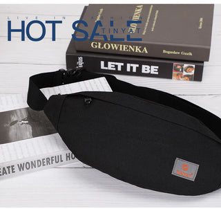 TINYAT New Men Casual Waist Pack Bag Brand Canvas Shoulder Fanny Packs Women Belt Bag Pouch For Money Phone Black Bum Hip Bag ALODIA STORE