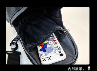 Fashion Chest Bag Men Universal Polyhedron Diagonal Hard Shell Waterproof Function Backpack Riding Couple Shoulder Bag ALODIA STORE