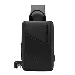EURCOOL Crossbody Bag Men USB Charging Chest Pack Travel Water Repellent Hand Casual Shoulder Bag Male Purses сумки на плечо ALODIA STORE