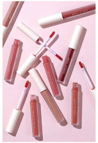QIBEST Waterproof Liquid Lipstick Lips Makeup Lip Gloss Long Lasting 8 Colors Nude Cosmetic Makeup Matte Lipgloss Lip Tint Matte ALODIA STORE