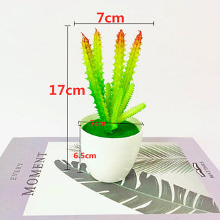 Mini Artificial Aloe Plants Bonsai Small Simulated Tree Pot Plants Fake Flowers Office Table Potted Ornaments Home Garden Decor ALODIA STORE
