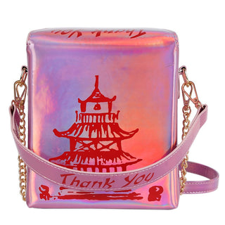 ENJOININ Chinese Takeout Box Purse Pu Leather Women ALODIA STORE