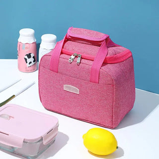 PURDORED 1 Pc Portable Large Lunch Bag Waterproof Food Picnic Lunch Box Bag Insulated Women Cooler Bags Fresh Bento Food Pouch ALODIA STORE