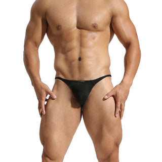 Thongs Men's Underwear T Back G String Briefs Sexy Breathable Solid Lingerie Jockstrap Men Panties Thong ALODIA STORE